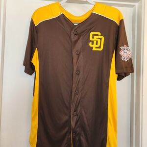 Majestic San Diego Padres Tatis Button Down Jersey, M